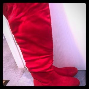 Red costume boots size 11 womens